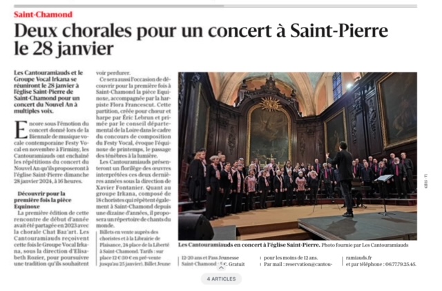 Affiche du concert du nouvel an à St Pierre